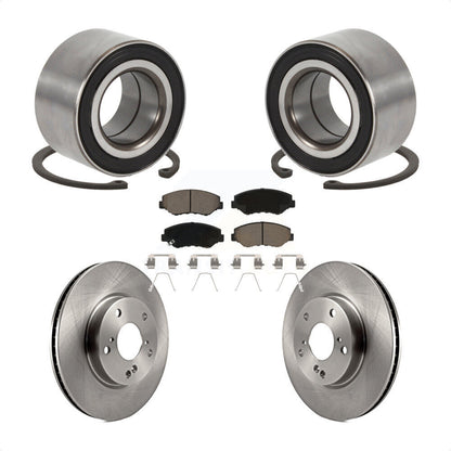 Kit de rotors de frein à disque et de plaquettes en céramique, roulement de roue avant, pour Honda Civic