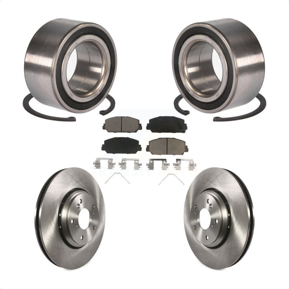 Kit de rotors de frein à disque et de plaquettes en céramique, roulement de roue avant, pour Honda Accord