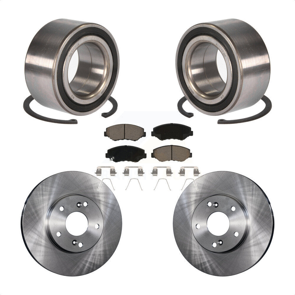 Kit de rotors de frein à disque et de plaquettes en céramique, roulement de roue avant, pour Honda Accord