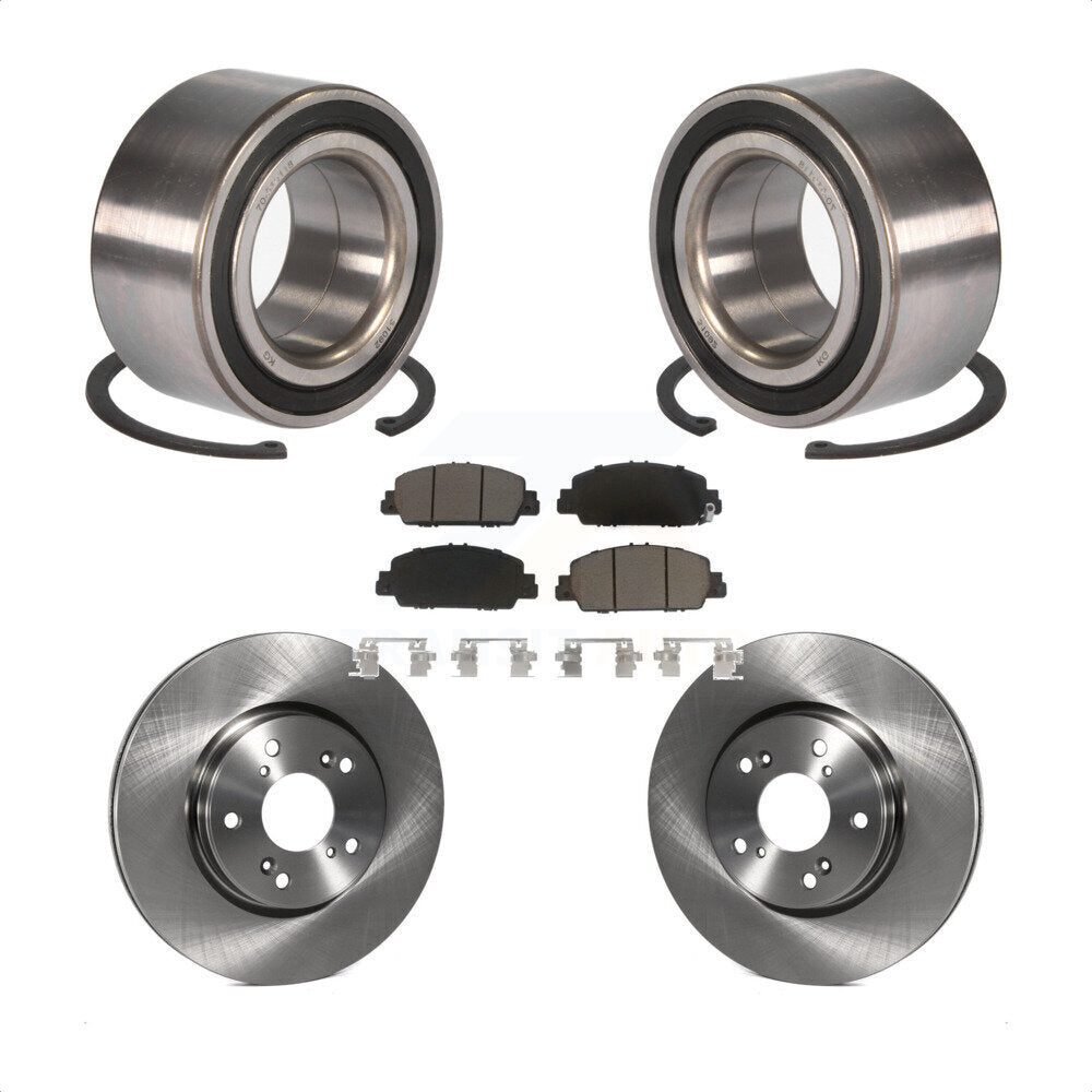 Kit de rotors de frein à disque et de plaquettes en céramique, roulement de roue avant, pour Honda Accord