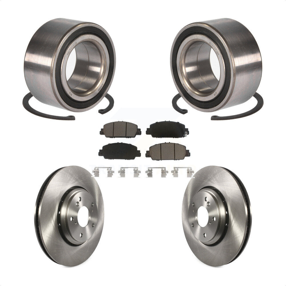 Kit de rotors de frein à disque et de plaquettes en céramique, roulement de roue avant, pour Honda Accord
