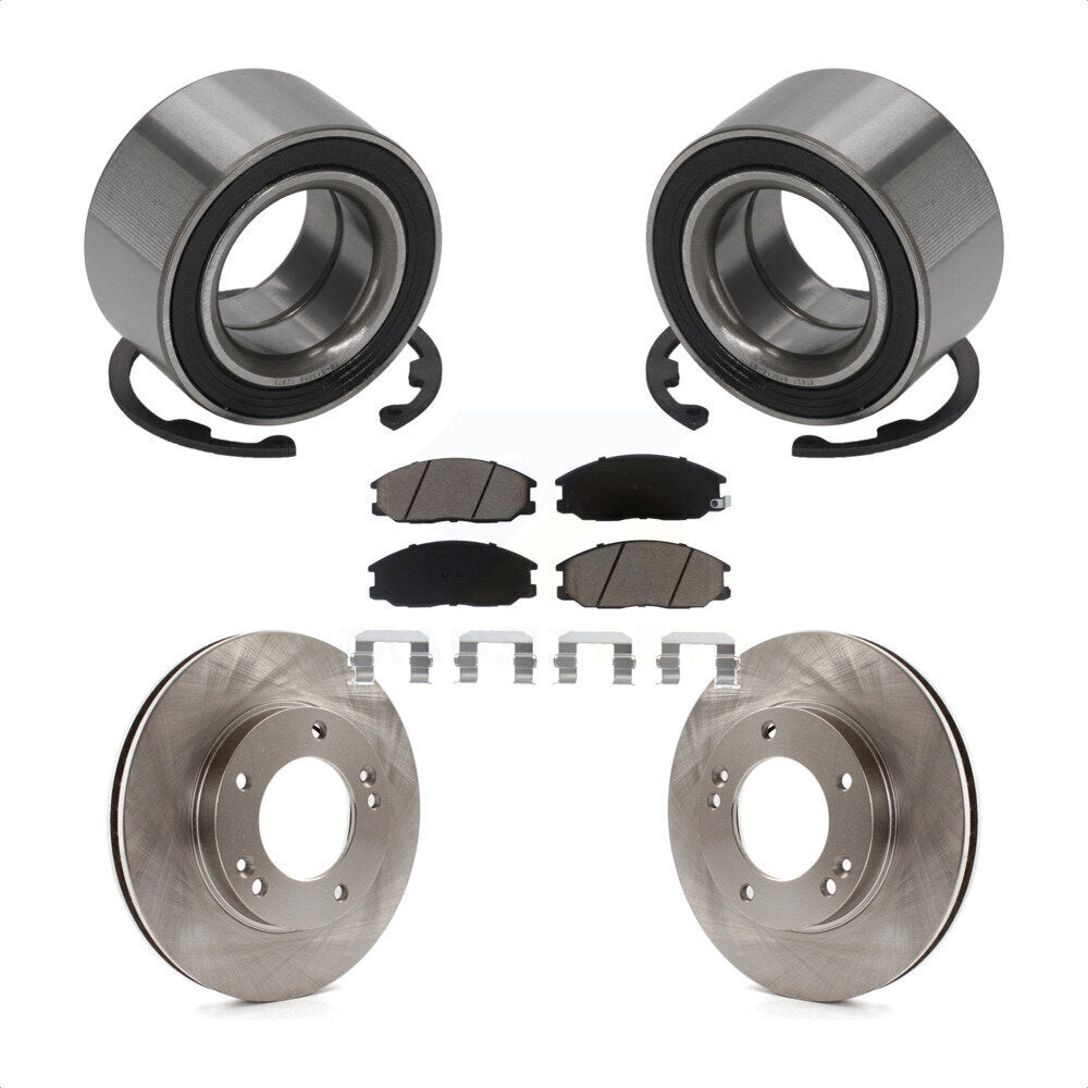 Kit de rotors et plaquettes de frein à disque de roulement de roue avant pour Kia Sorento 2003 – 2006