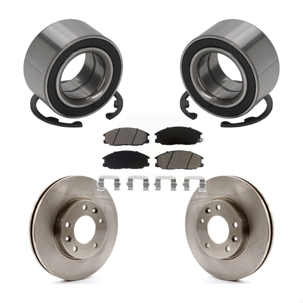 Kit de rotors de frein à disque et de plaquettes en céramique, roulement de roue avant, pour Kia Sedona