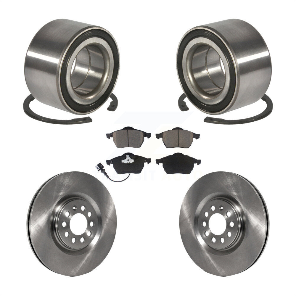 Kit de Rotor et de plaquettes de frein à disque, roulement de roue avant, pour Volkswagen Jetta Golf Audi T