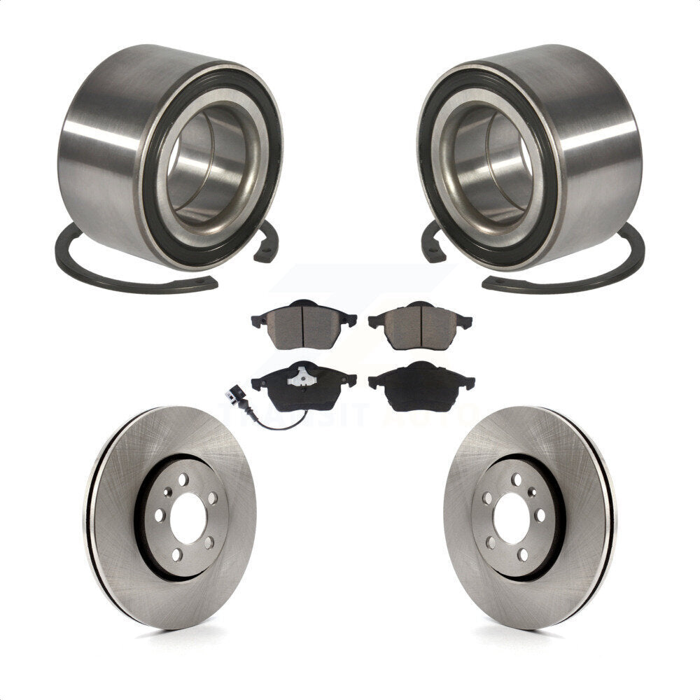 Kit de Rotor et plaquettes de frein à disque, roulement de roue avant, pour Volkswagen Jetta Golf Beetl