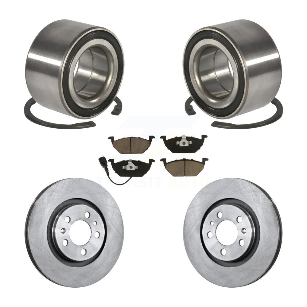 Kit de Rotor et plaquettes de frein, roulement de roue avant, pour Volkswagen Jetta Beetle Golf Cit