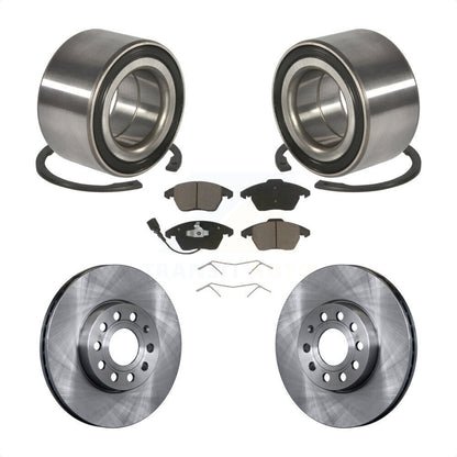 Kit de rotors de frein à disque et de plaquettes en céramique, roulement de roue avant, pour Volkswagen Jetta