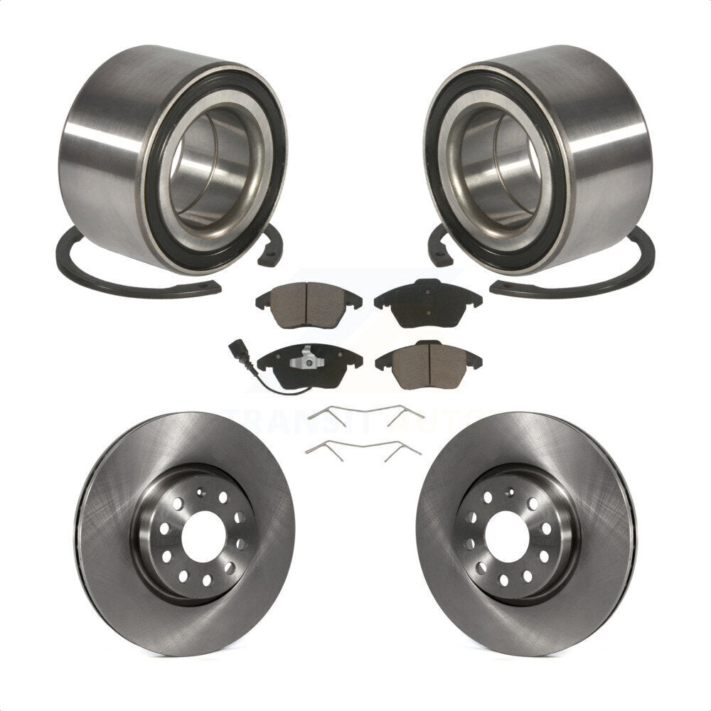 Kit de rotors et plaquettes de frein à disque de roulement de roue avant pour Volkswagen Jetta GTI