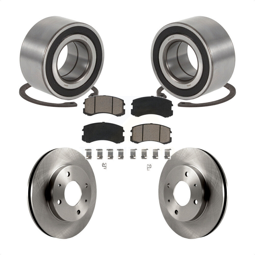 Kit de rotors de frein à disque et de plaquettes en céramique, roulement de roue avant, pour Mitsubishi Lance