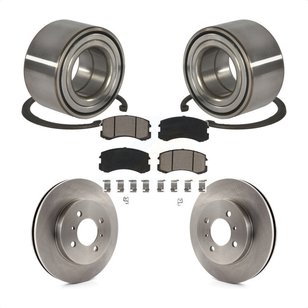 Kit de rotors de frein à disque et de plaquettes en céramique, roulement de roue avant, pour Mitsubishi Lance