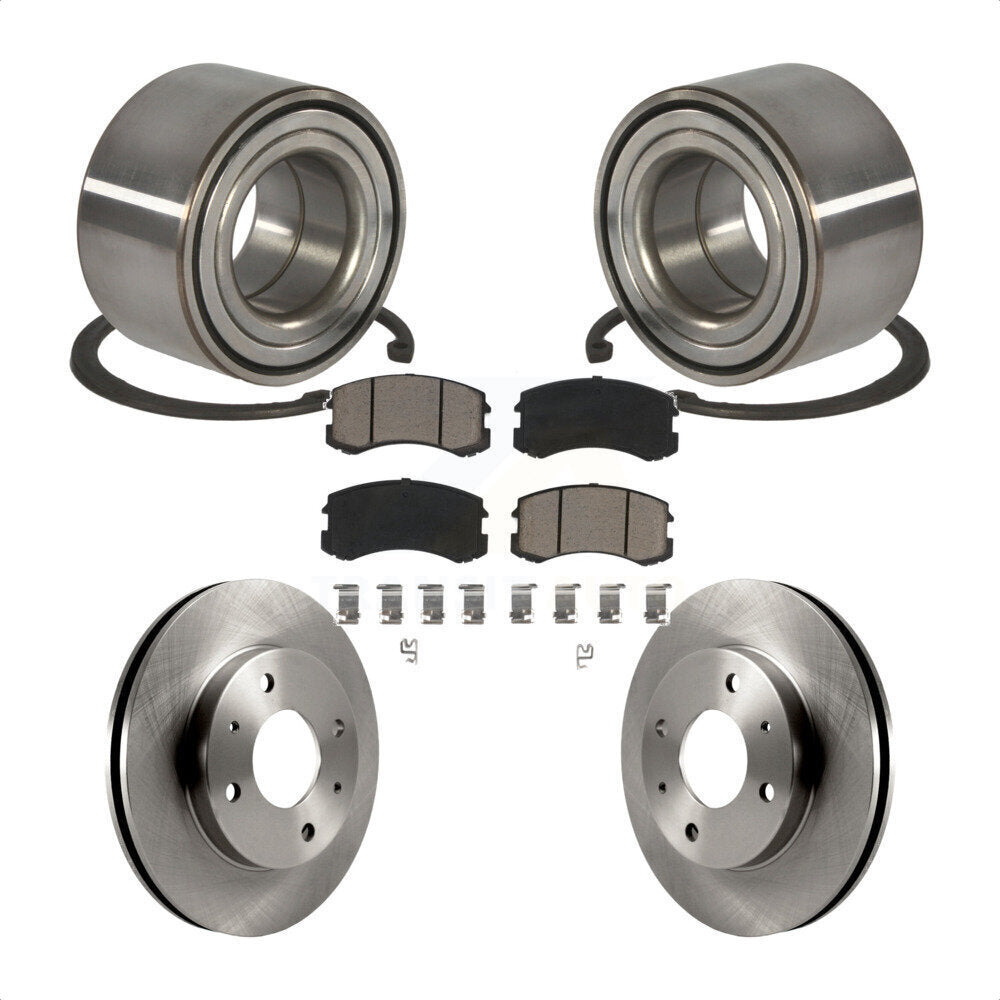 Kit de rotors de frein à disque et de plaquettes en céramique, roulement de roue avant, pour Mitsubishi Lance