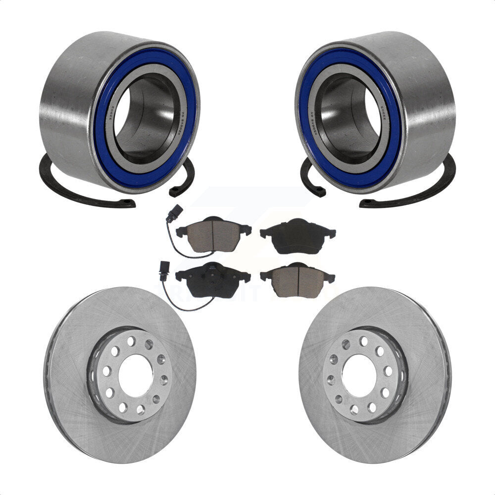 Kit de rotors et plaquettes de frein à disque, roulement de roue avant, pour Volkswagen Passat Audi A
