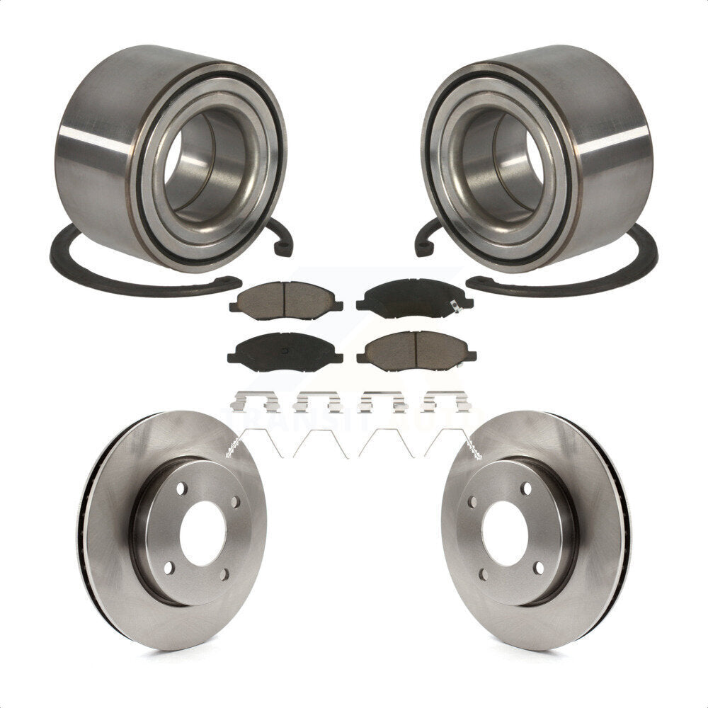 Kit de rotor et de plaquettes de frein à disque, roulement de roue avant, pour Nissan Versa 2010 1.6 – 2011