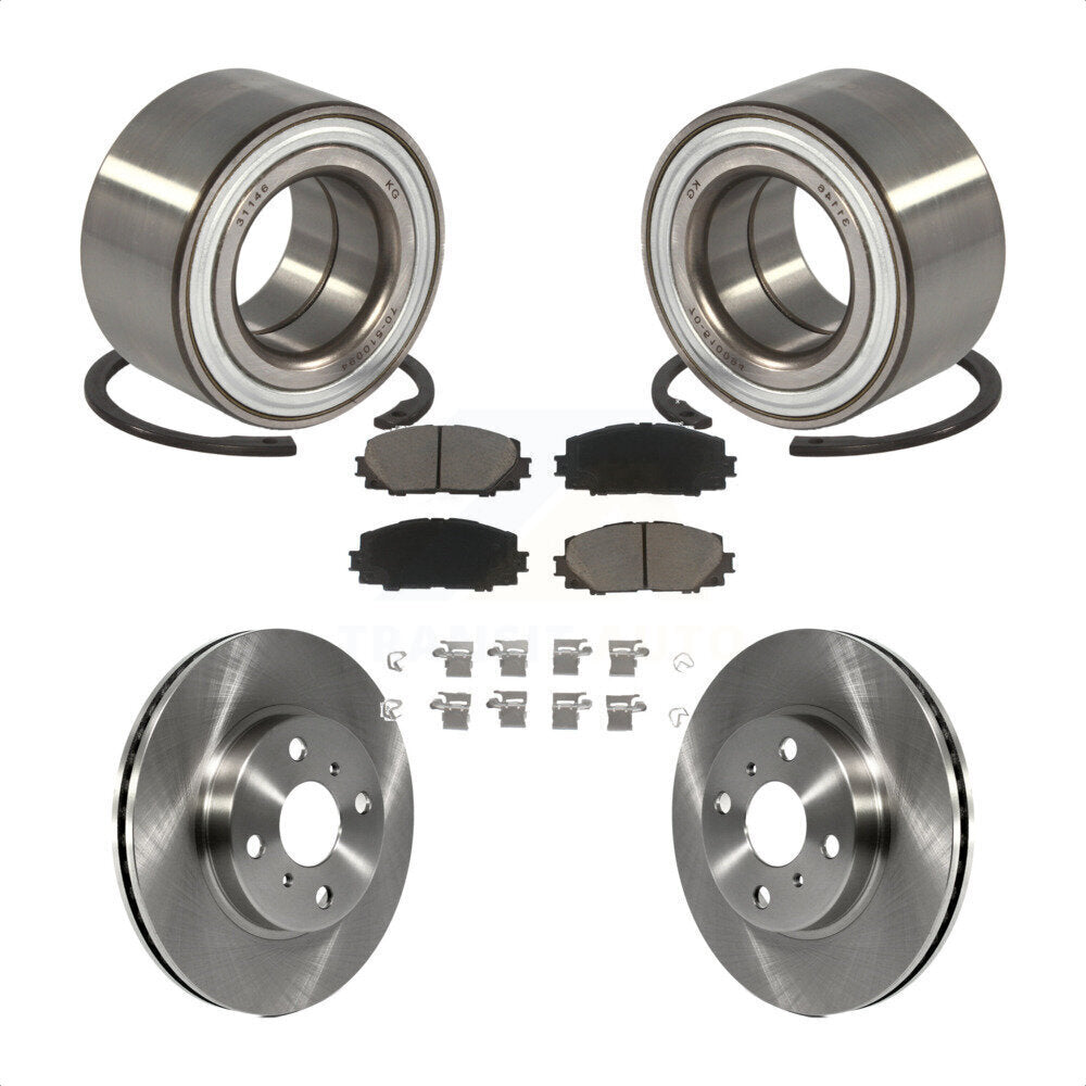 Kit de Rotor et de plaquettes de frein à disque, roulement de roue avant, pour Toyota Yaris Prius C Scion i