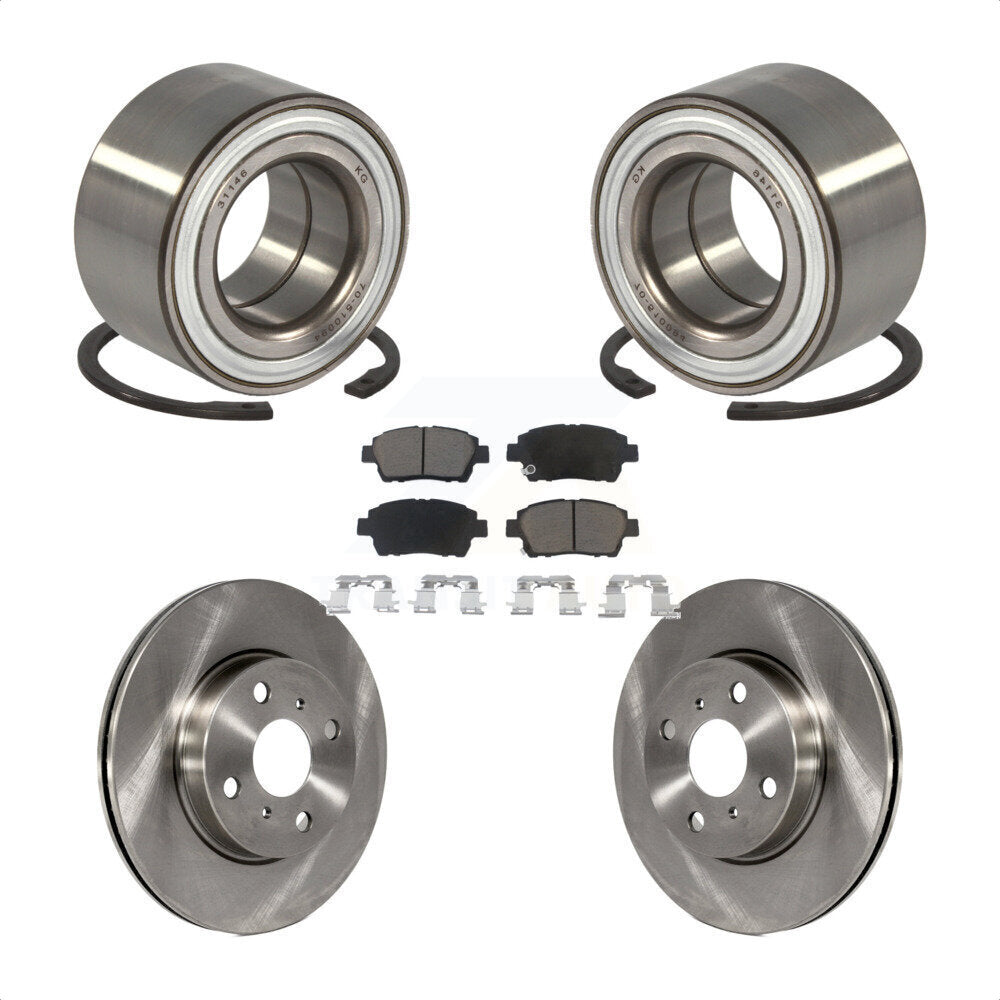 Kit de rotors de frein à disque et de plaquettes en céramique, roulement de roue avant, pour Scion iQ