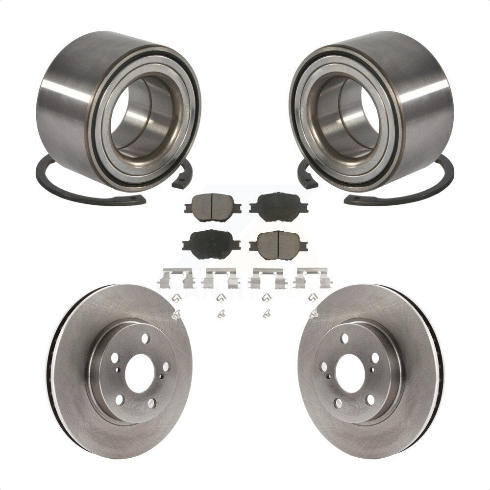 Kit de rotors et plaquettes de frein à disque de roulement de roue avant pour Toyota Celica GT 2001
