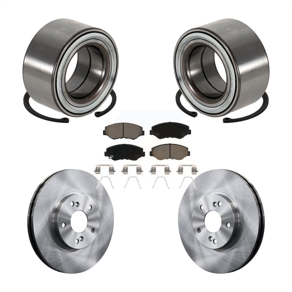 Kit de rotors et plaquettes de frein à disque de roulement de roue avant pour Honda Pilot 2005-2008
