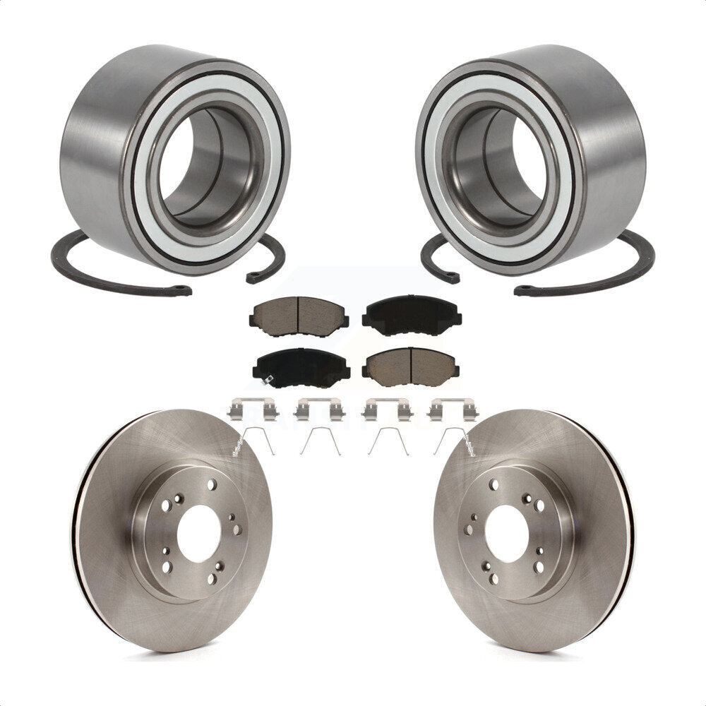 Kit de rotors de frein à disque et de plaquettes en céramique, roulement de roue avant, pour Honda CR-V