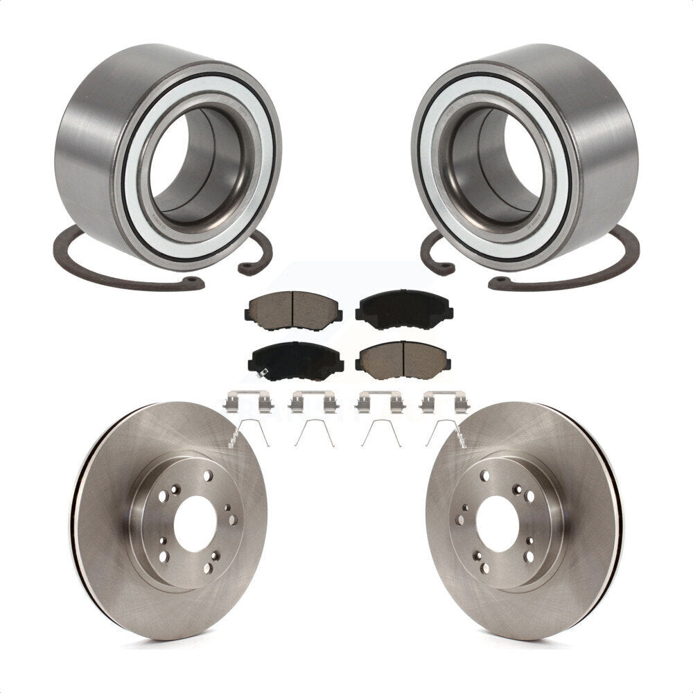 Kit de rotors de frein à disque et de plaquettes en céramique, roulement de roue avant, pour Honda CR-V