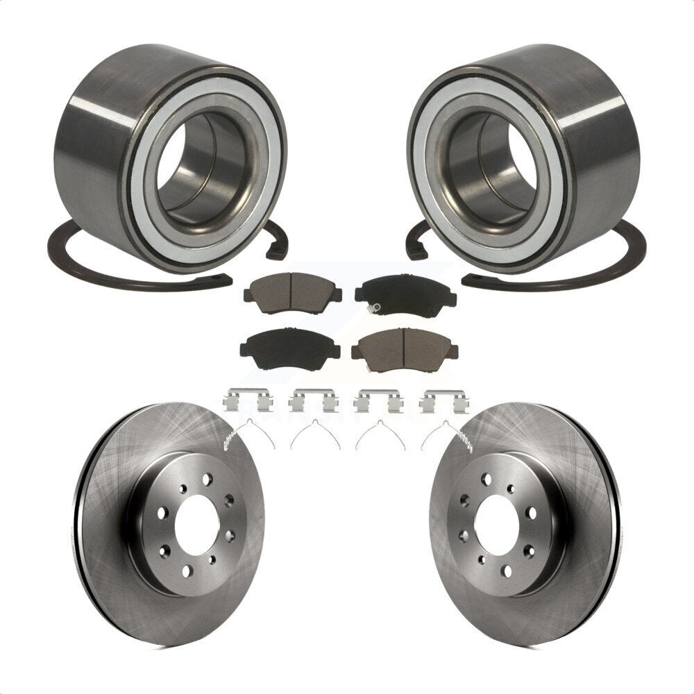 Kit de rotors de frein à disque et de plaquettes en céramique, roulement de roue avant, pour Honda Fit
