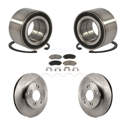Kit de rotors de frein à disque et de plaquettes en céramique, roulement de roue avant, pour Honda Civic