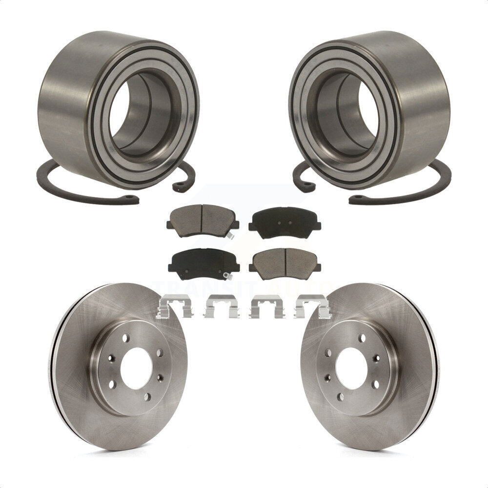 Kit de rotors et plaquettes de frein à disque de roulement de roue avant pour Hyundai Accent 2012 – 2017