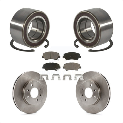 Kit de rotors de frein à disque et de plaquettes en céramique, roulement de roue avant, pour Kia Rio