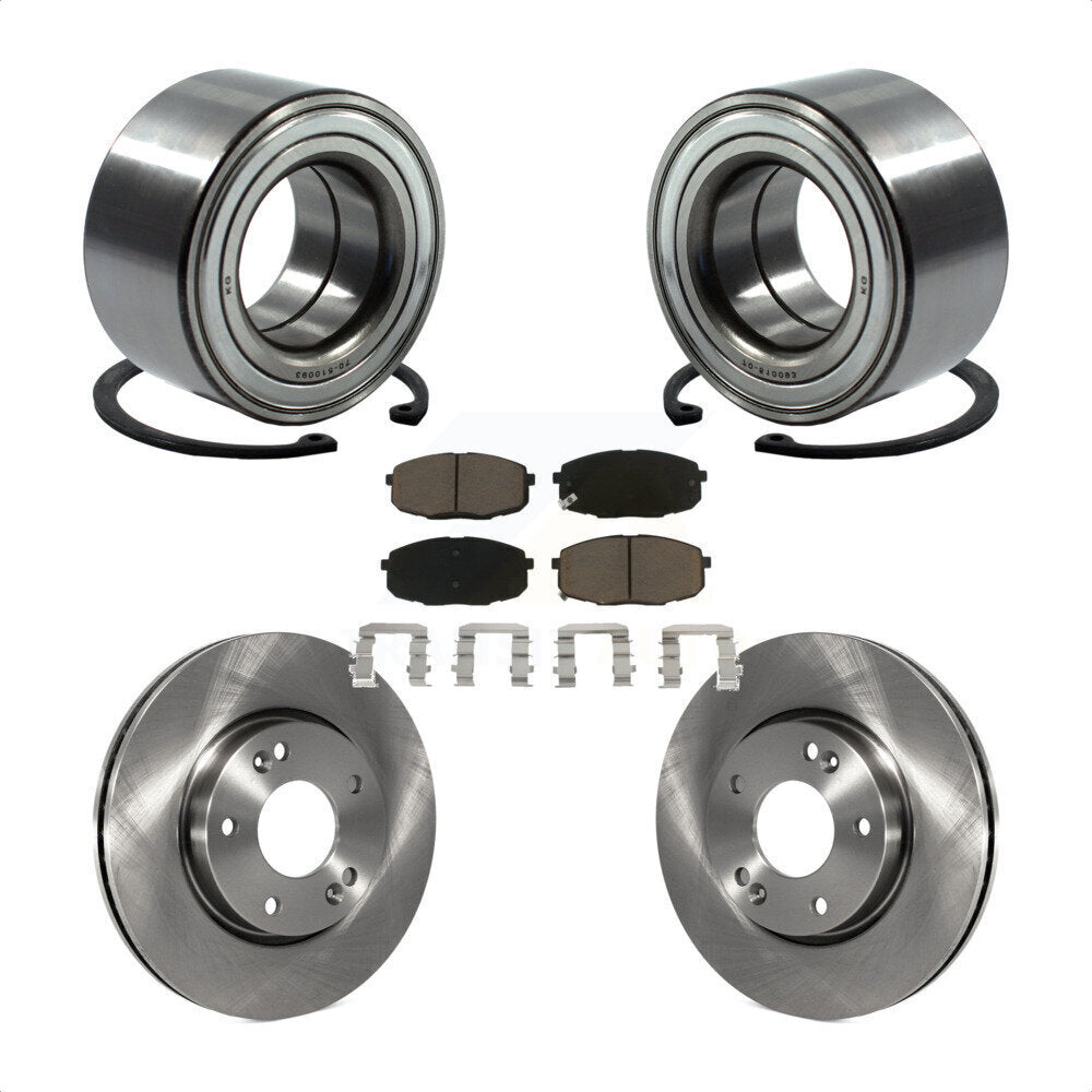 Kit de rotors de frein à disque et de plaquettes en céramique, roulement de roue avant, pour Hyundai Elantra