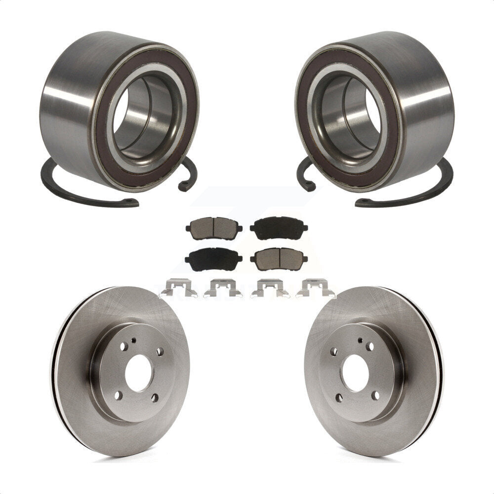 Kit de rotors de frein à disque et de plaquettes en céramique, roulement de roue avant, pour Mazda 2011 – 2014