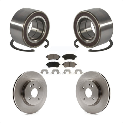 Kit de rotors de frein à disque et de plaquettes en céramique, roulement de roue avant, pour Mazda 2011 – 2014