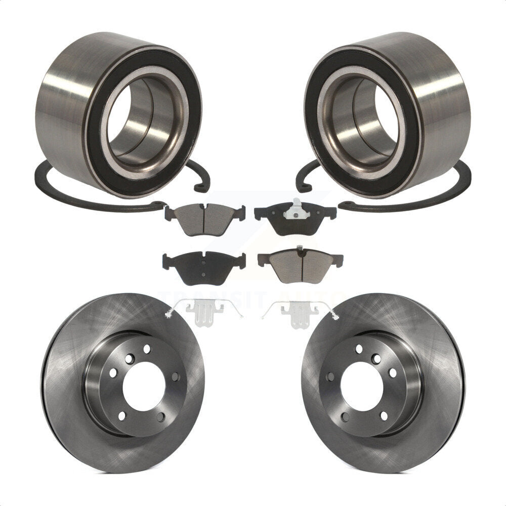 Kit de rotors de frein à disque et de plaquettes en céramique, roulement de roue avant, pour BMW 328xi 325xi