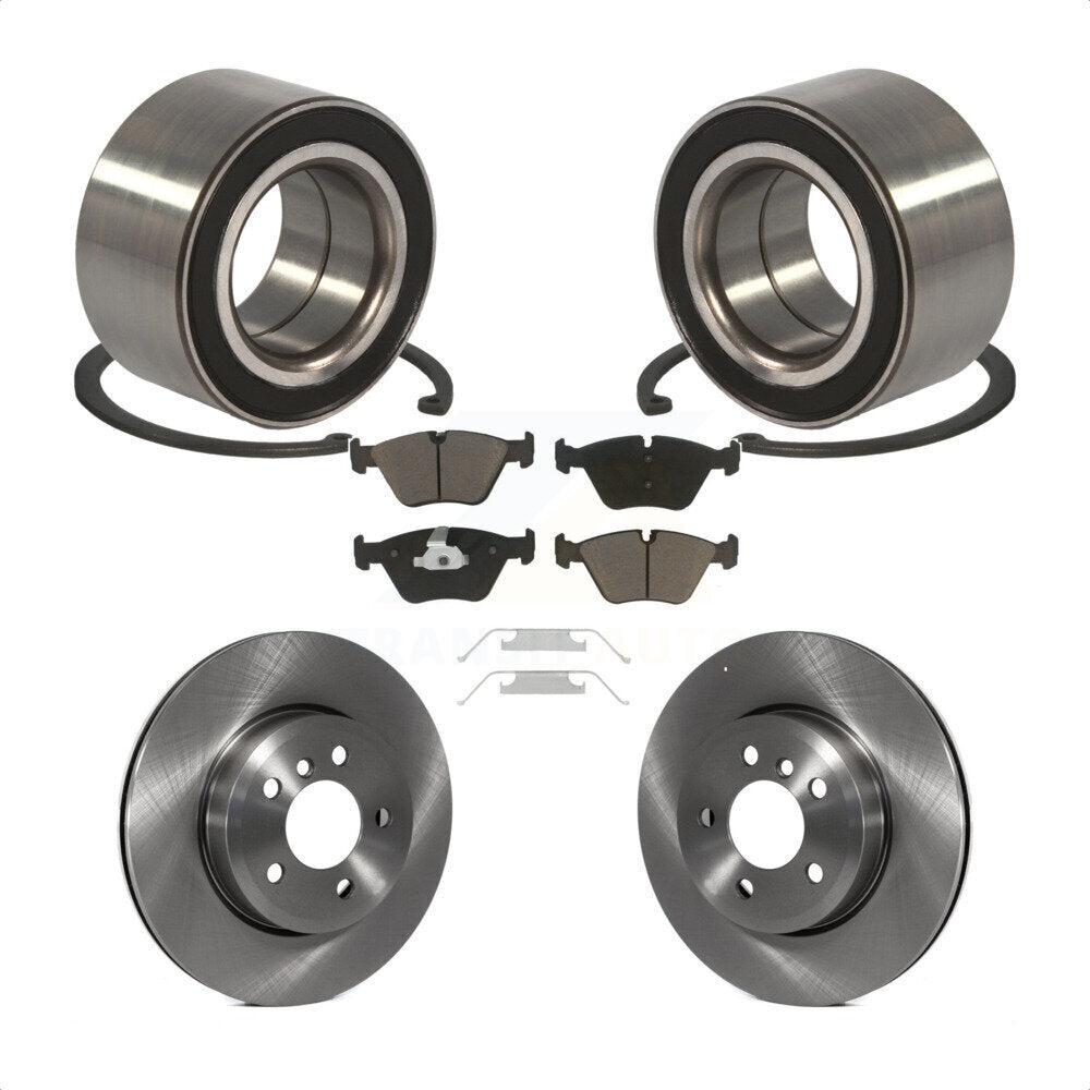 Kit de rotors de frein à disque et de plaquettes en céramique, roulement de roue avant, pour BMW X3 2004 – 2010