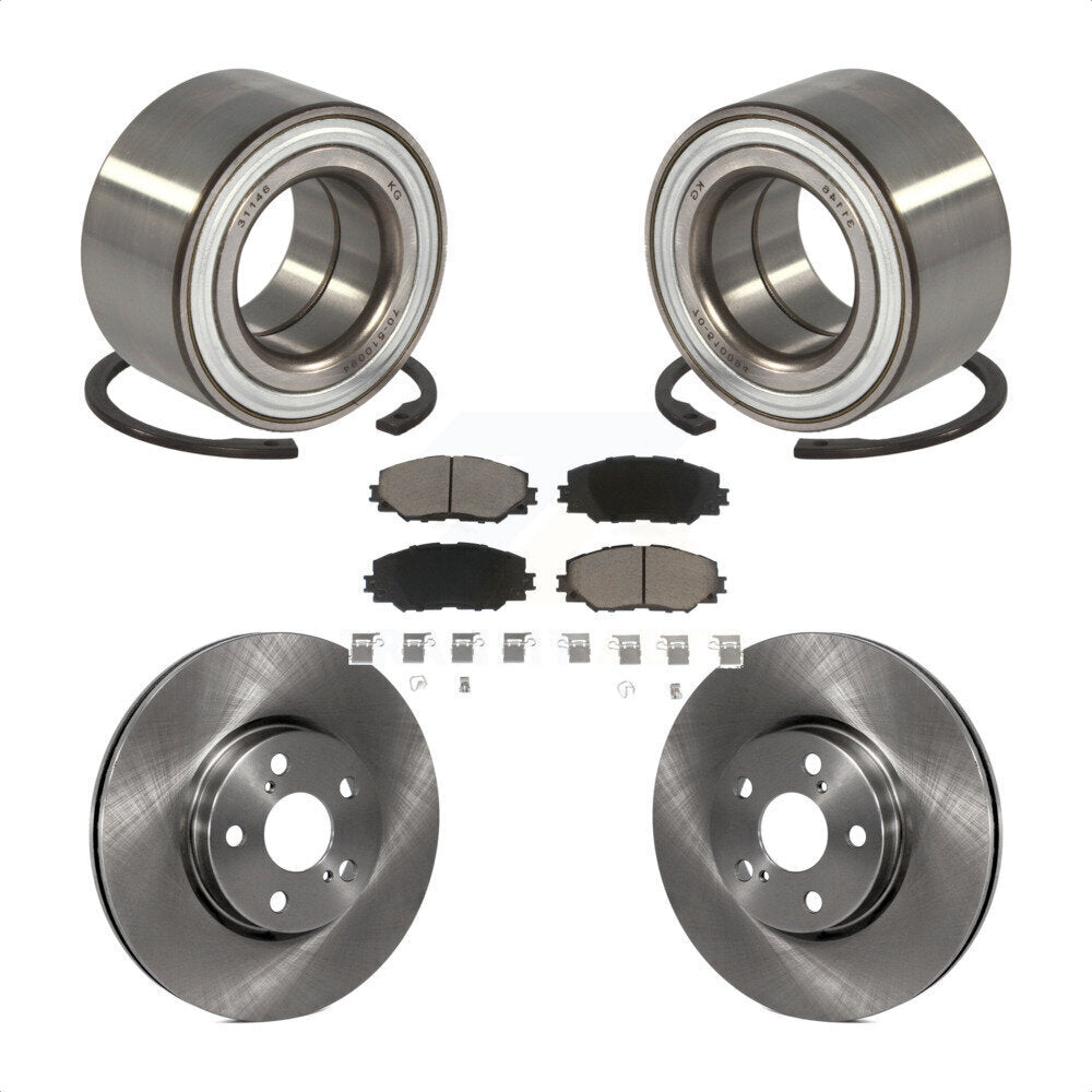 Kit de rotor de frein à disque et de plaquettes en céramique, roulement de roue avant, pour Scion x 2008 – 2014