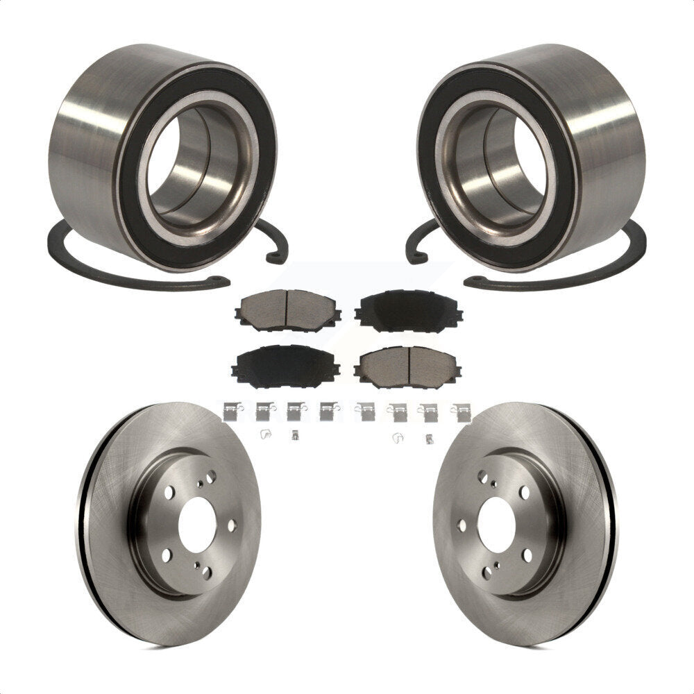 Kit de rotors de frein à disque et de plaquettes en céramique, roulement de roue avant, pour Lexus HS250 2010