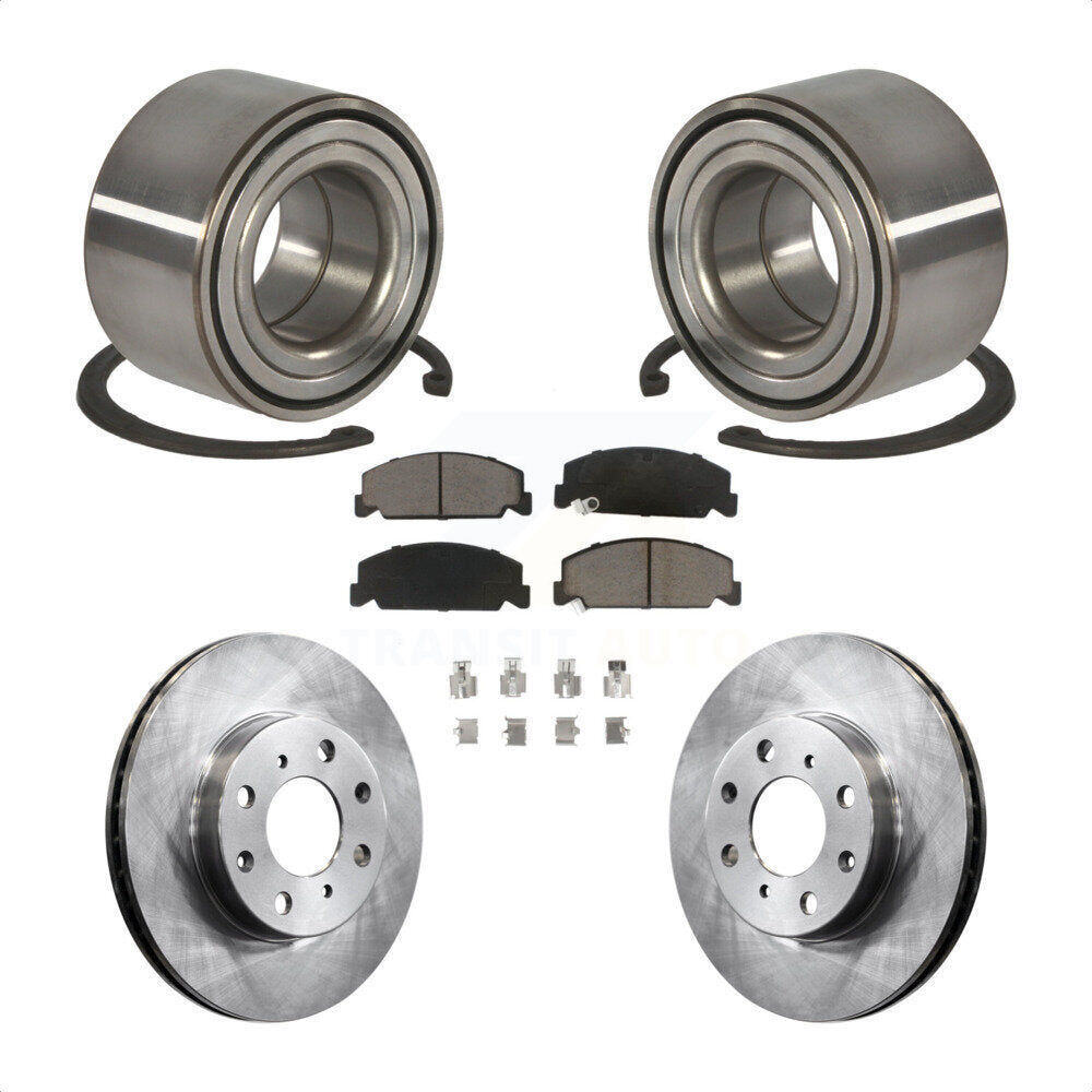 Kit de Rotor de frein à disque et de plaquettes en céramique, roulement de roue avant, pour Honda Civic del So