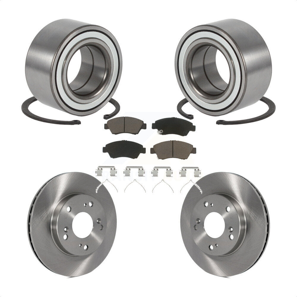 Kit de rotors et plaquettes de frein à disque de roulement de roue avant pour Honda Civic Acura RSX