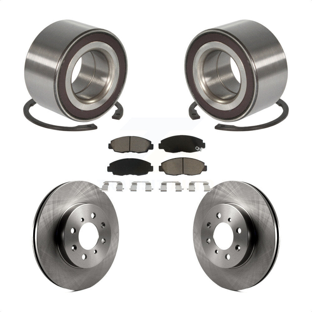 Kit de rotors de frein à disque et de plaquettes en céramique, roulement de roue avant, pour Honda Insight