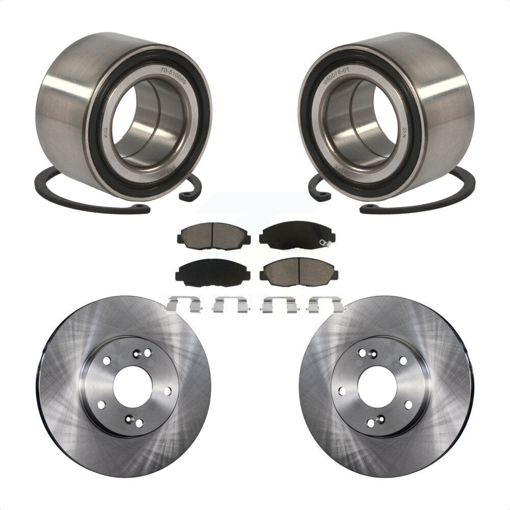 Kit de Rotor et plaquettes de frein à disque, roulement de roue avant, pour Honda Civic GX 2011 avec 1.8