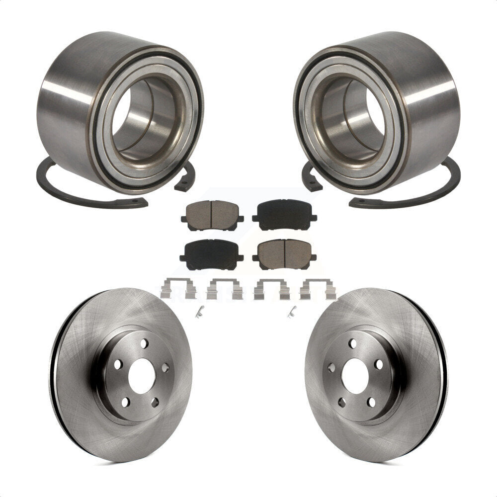 Kit de Rotor et de plaquettes de frein, roulement de roue avant, pour Toyota Corolla Matrix Pontiac Vib