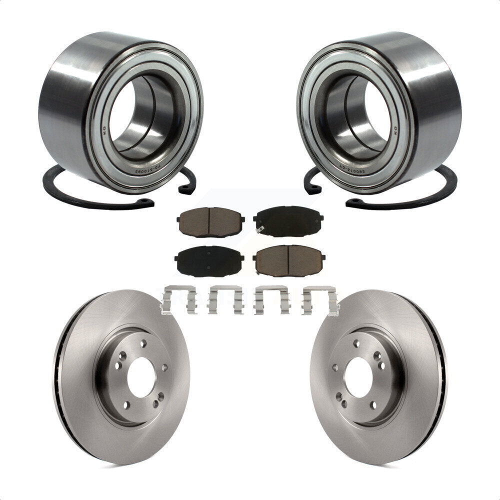 Kit de Rotors et plaquettes de frein à disque, roulement de roue avant, pour Kia Forte koup Forte5