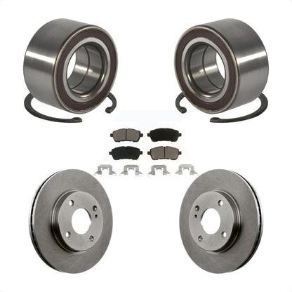 Kit de rotors de frein à disque et de plaquettes en céramique, roulement de roue avant, pour Ford Fiesta