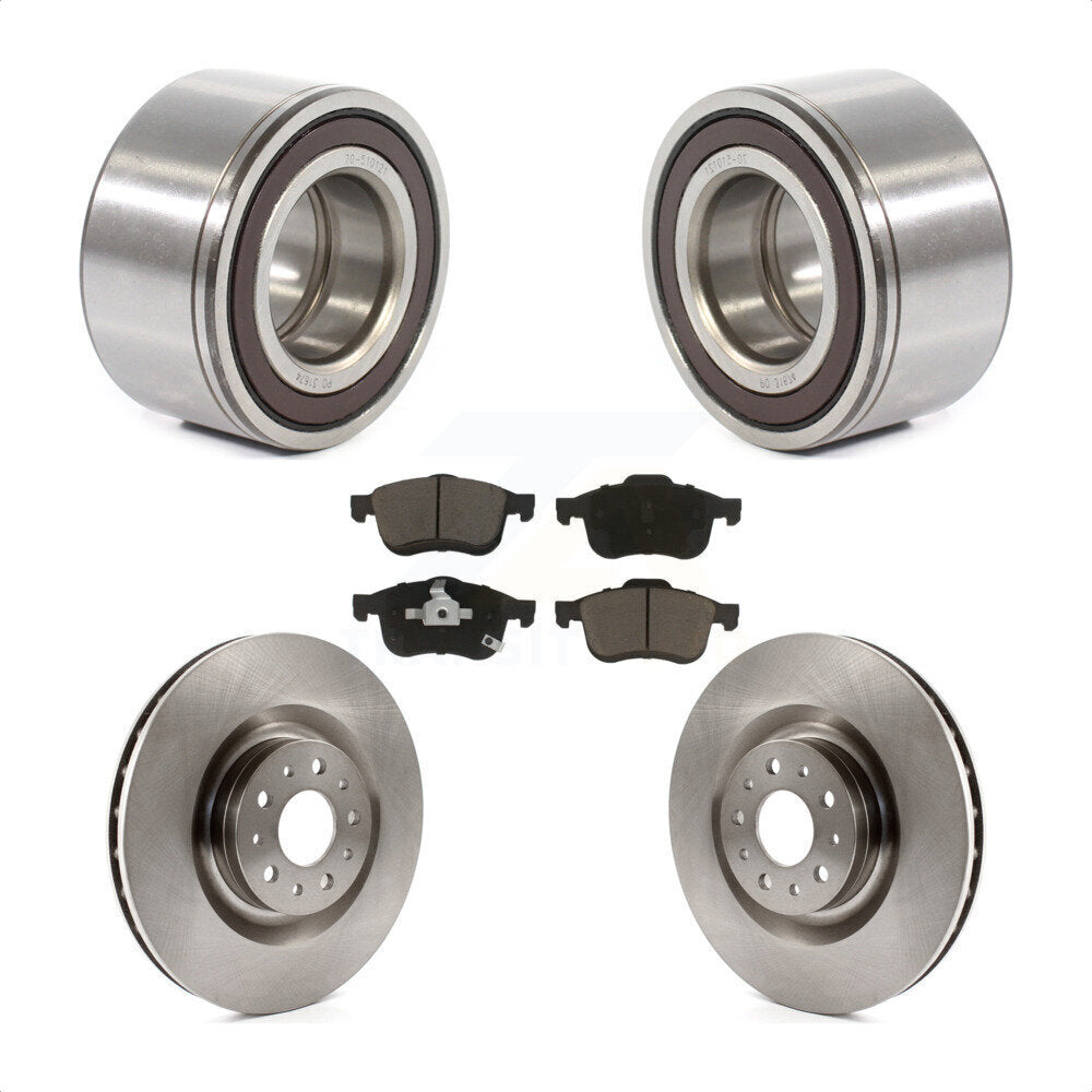 Kit de rotor de frein à disque et de plaquettes en céramique, roulement de roue avant, pour Fiat 500 2014 – 2018