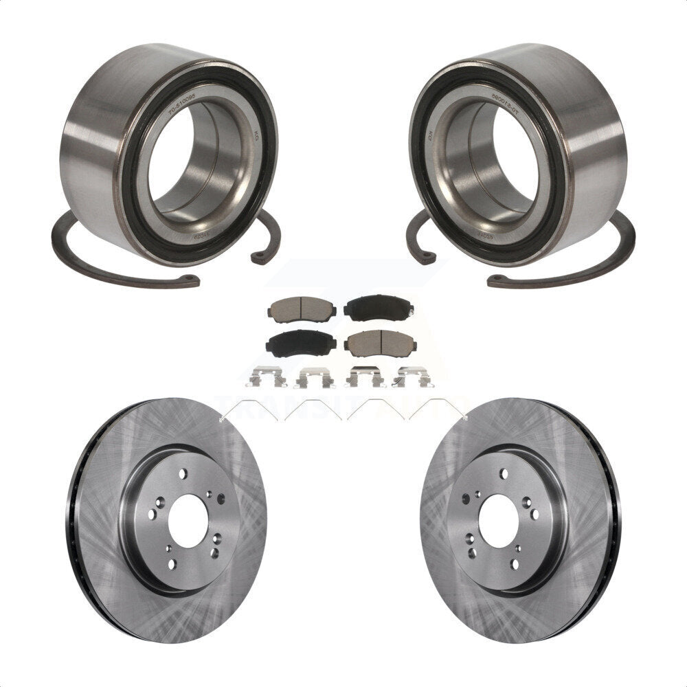 Kit de rotors et plaquettes de frein à disque, roulement de roue avant, pour Honda Crosstour Accord