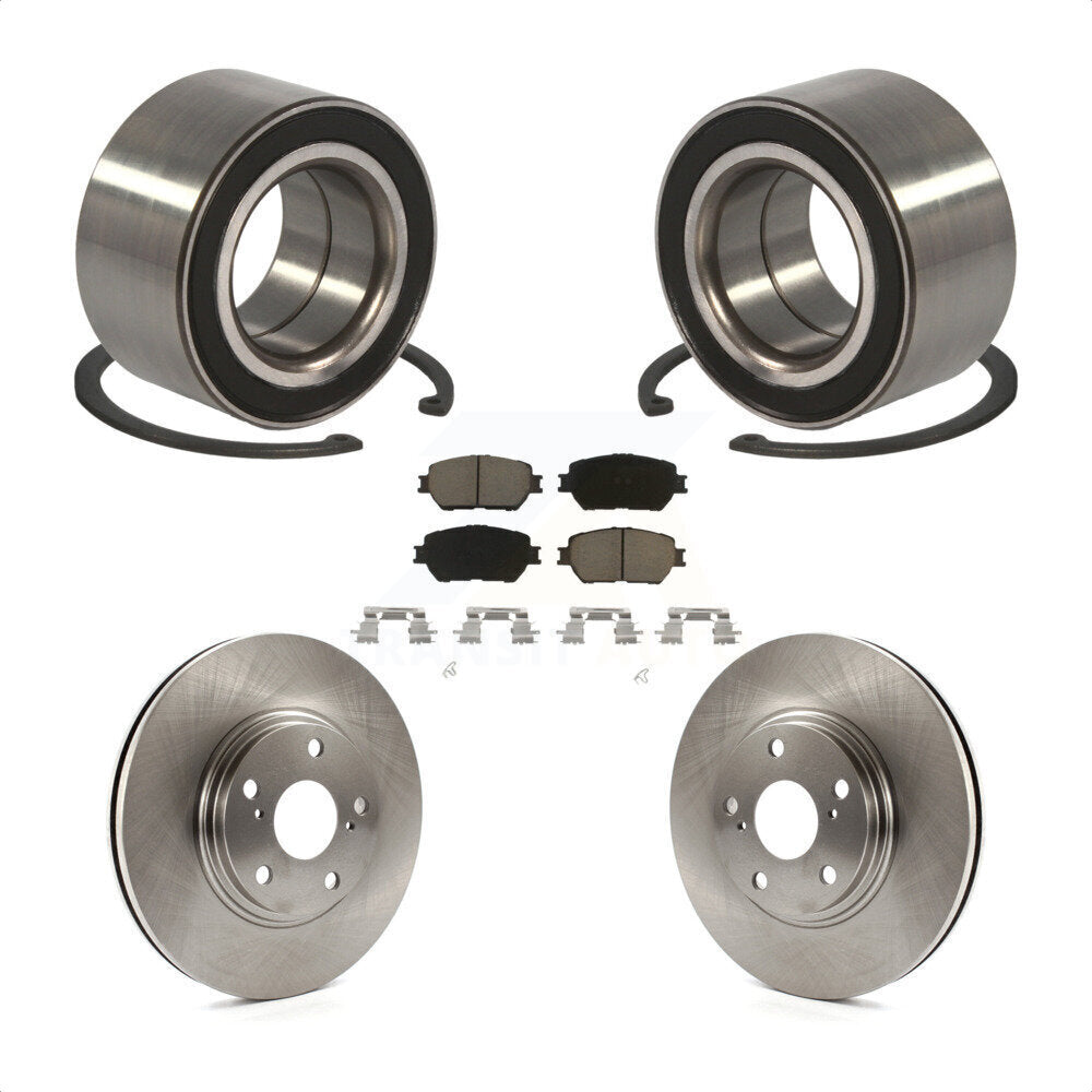 Kit de rotors de frein à disque et de plaquettes en céramique, roulement de roue avant, pour Toyota Camry