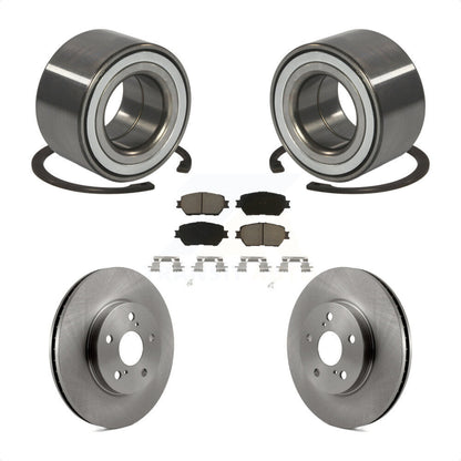 Kit de rotors de frein à disque et de plaquettes en céramique, roulement de roue avant, pour Toyota Camry