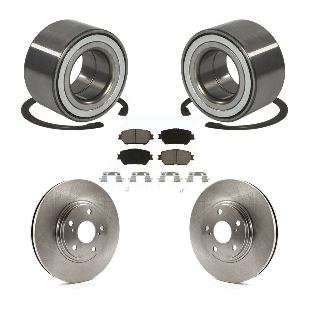 Kit de rotors de frein à disque et de plaquettes en céramique, roulement de roue avant, pour Toyota Camry
