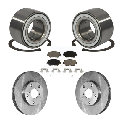 Kit de rotors de frein à disque et de plaquettes en céramique, roulement de roue avant, pour Toyota Camry
