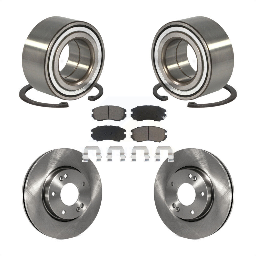 Kit de rotors de frein à disque et de plaquettes en céramique, roulement de roue avant, pour Hyundai Tiburon