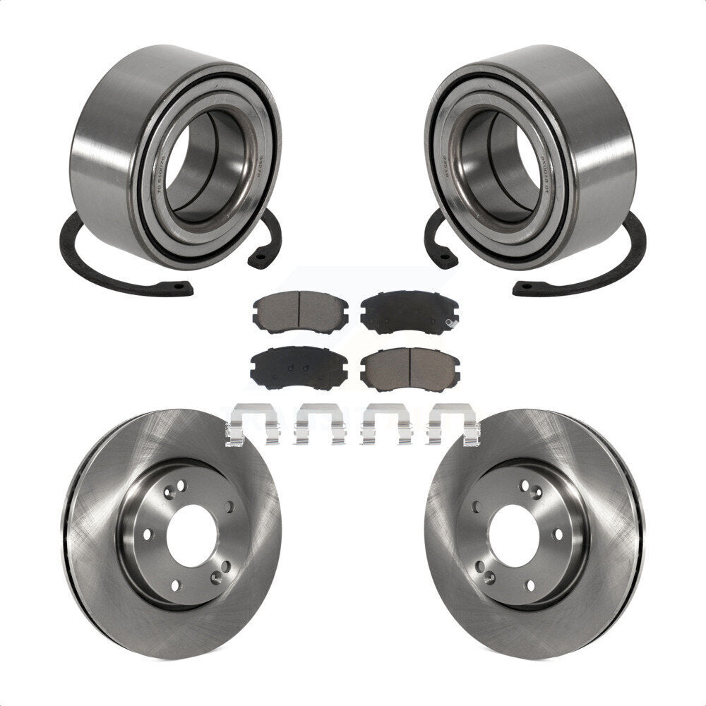 Kit de rotors de frein à disque et de plaquettes en céramique, roulement de roue avant, pour Hyundai Tiburon
