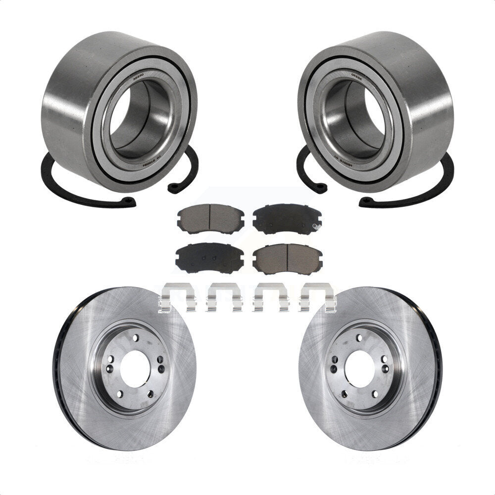 Kit de rotors et plaquettes de frein à disque, roulement de roue avant, pour Hyundai Azera Kia Amanti